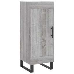 Berkfield Home Highboard Grey Sonoma 34.5x34x180 cm Engineered Wood - thumbnail 5