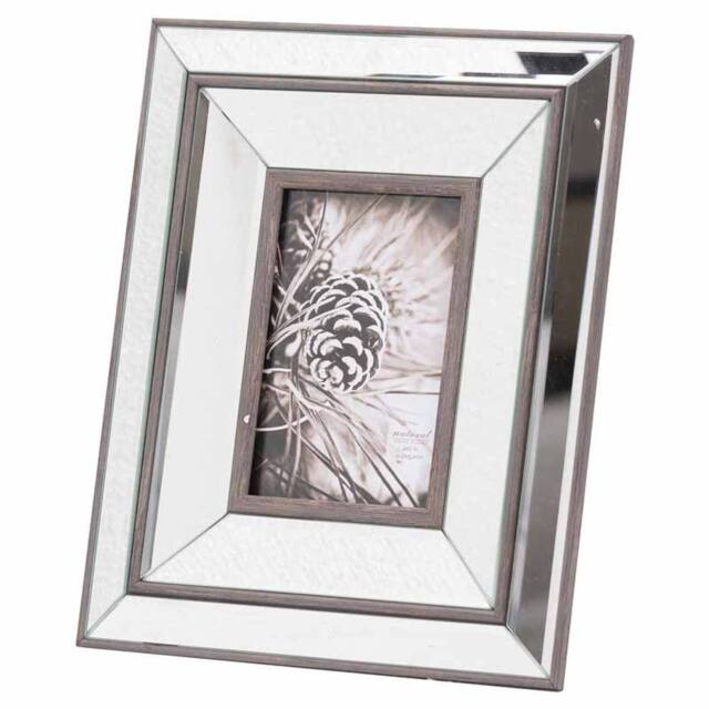 Lemon Pavilion Furniture and Decor Tristan Mirror 4X6 Frame - Glass/Wood - L2 x W24 x H29 cm - Brown