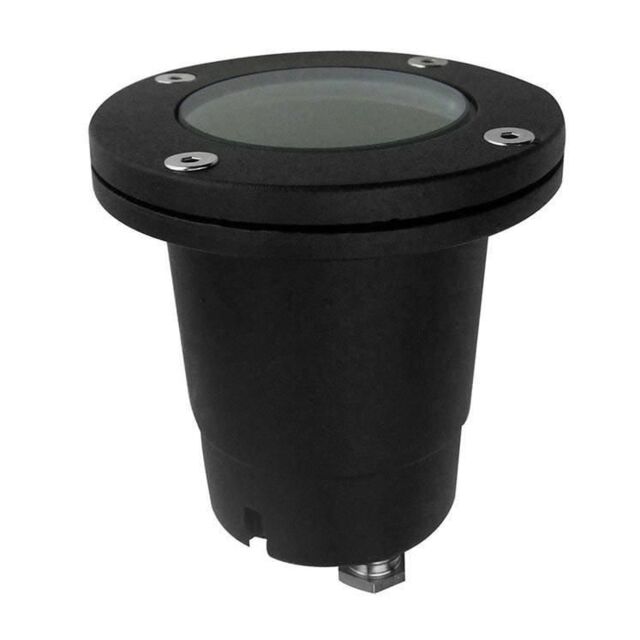 Netlighting 1 Light Round Recessed Outdoor Ground Light Black IP67 GU10 - image 1