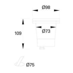 Netlighting 1 Light Round Recessed Outdoor Ground Light Black IP67 GU10 - thumbnail 2