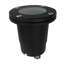 Netlighting 1 Light Round Recessed Outdoor Ground Light Black IP67 GU10 - thumbnail 1