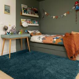 Kukoon Blue Washable Machine Wash Shaggy Premium Rug - Size: 120 cm x 170 cm - thumbnail 2