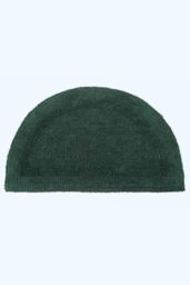 Homescapes Luxury Semi Circle Bath Mat Reversible 1600GSM 100% Cotton, 50 x 80cm in Dark Green - Size: 50 x 80 cm