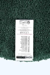 Homescapes Luxury Semi Circle Bath Mat Reversible 1600GSM 100% Cotton, 50 x 80cm in Dark Green - Size: 50 x 80 cm - thumbnail 2
