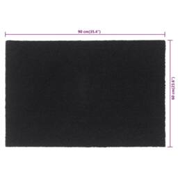 Berkfield Home Door Mat Black 60x90 cm Tufted Coir - thumbnail 6