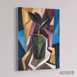 "Artery8 Rubber Plant Abstract Painting Hartley Canvas Wall Art Print - Size: W18"" x H24""" - thumbnail 2