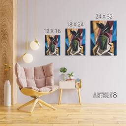 "Artery8 Rubber Plant Abstract Painting Hartley Canvas Wall Art Print - Size: W18"" x H24""" - thumbnail 4