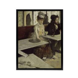 "Artery8 Edgar Degas Absinthe In A Cafe Framed Canvas Wall Art Print in Beige - Size: W12"" x H16""" - thumbnail 1