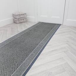runrug Hallway Carpet Runner Rug - Soft & Comfy, Non-Slip, 8mm - Walton' in Grey - Size: 80 cm x 150 cm - thumbnail 4