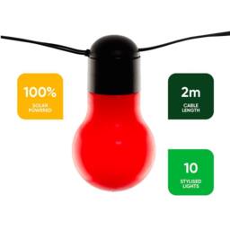 Gardenwize 10 Piece Tropical Multi-Coloured Solar String Lights - thumbnail 2
