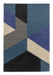 The Rug Shop UK Teal Geometric Abstract Luxurious Easy To Clean Cotton Backing Rug - Size: 200 cm x 290 cm - thumbnail 6