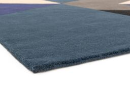 The Rug Shop UK Teal Geometric Abstract Luxurious Easy To Clean Cotton Backing Rug - Size: 200 cm x 290 cm - thumbnail 4