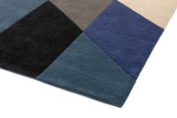 The Rug Shop UK Teal Geometric Abstract Luxurious Easy To Clean Cotton Backing Rug - Size: 200 cm x 290 cm - thumbnail 2