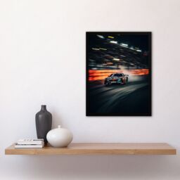 Artery8 Wall Art Print Sports Car Challenge Motorsport Racing Circuit For Him Man Cave Artwork Art Framed in Black - Size: A4 - thumbnail 4