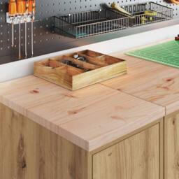 Berkfield Home Garage Cabinets 2 pcs Artisan Oak Engineered Wood in Brown - thumbnail 3