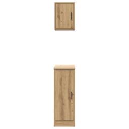 Berkfield Home Garage Cabinets 2 pcs Artisan Oak Engineered Wood in Brown - thumbnail 5
