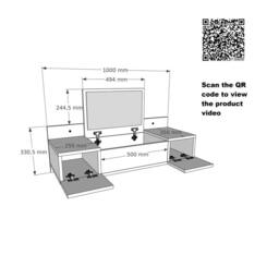 Destina Home Bertus Dressing Table Makeup Vanity Table with Mirror Wall Mounted with Storage in White - Size: 1 Pack - thumbnail 5
