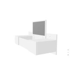 Destina Home Bertus Dressing Table Makeup Vanity Table with Mirror Wall Mounted with Storage in White - Size: 1 Pack - thumbnail 9