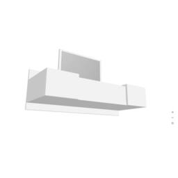 Destina Home Bertus Dressing Table Makeup Vanity Table with Mirror Wall Mounted with Storage in White - Size: 1 Pack - thumbnail 7