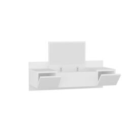 Destina Home Bertus Dressing Table Makeup Vanity Table with Mirror Wall Mounted with Storage in White - Size: 1 Pack - thumbnail 4