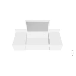 Destina Home Bertus Dressing Table Makeup Vanity Table with Mirror Wall Mounted with Storage in White - Size: 1 Pack - thumbnail 8