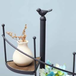EONLION Metal Spiral Plant Stand 8 Tier Flower Pots in Black - thumbnail 3