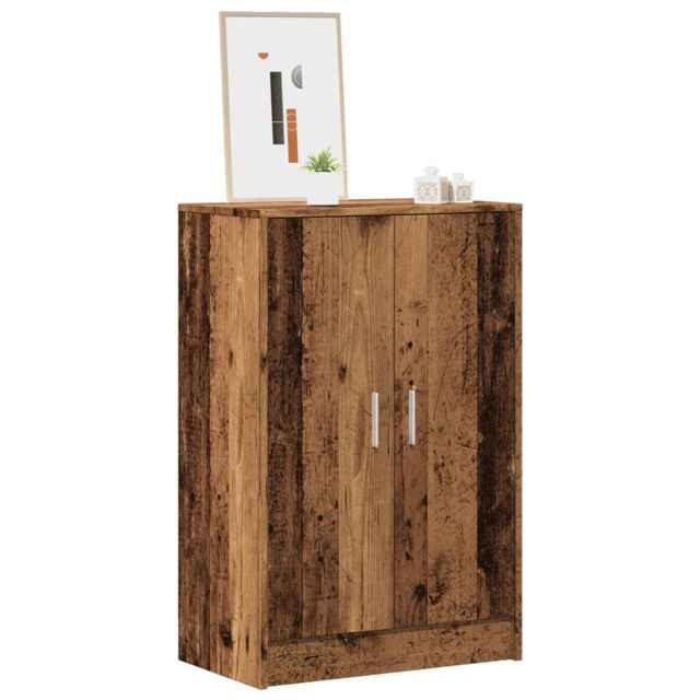 Berkfield Home Shoe Cabinet Old Wood 60x35x92 cm Engineered Wood in Brown - Size: 60 x 35 x 92 cm - image 1