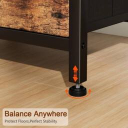 FORGEVIO Bedside Table, Small Side Table with 2 Fabric 30x40x60 cm in Brown - Size: 30 x 40 x 60 cm - thumbnail 5