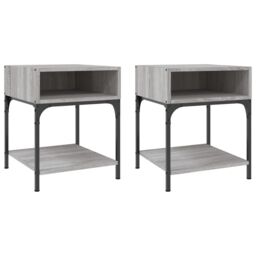 Berkfield Home Bedside Tables 2 pcs Grey Sonoma 40x41x50 cm Engineered Wood - Size: 40 x 41 x 50 cm - thumbnail 2