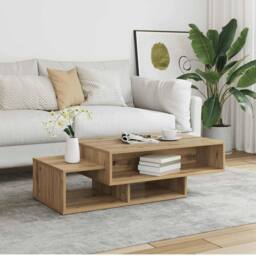 Berkfield Home Decorative Coffee Table Artisan Oak 105x55x32 cm Engineered Wood in Brown - Size: 105 x 55 x 32 cm - thumbnail 1