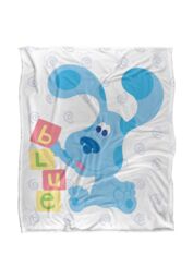 Blues Clues Blue's Clues Blocks Silky Touch Super Soft Throw Blanket 152 X 127 cm in White - thumbnail 1