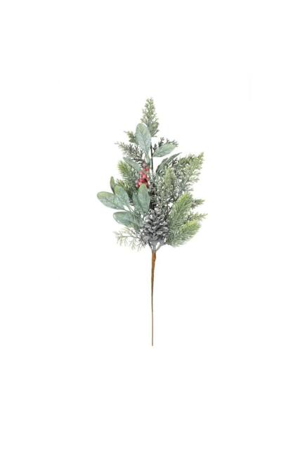 KDMD Foliage Pick with Pine Cone & Red Berries H50cm - image 1