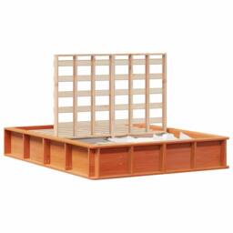 Berkfield Home Bed Frame with Storage Wax brown 140 x 190 cm Solid Pine Wood - thumbnail 3
