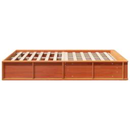 Berkfield Home Bed Frame with Storage Wax brown 140 x 190 cm Solid Pine Wood - thumbnail 6