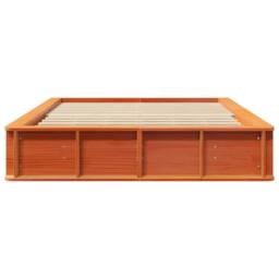 Berkfield Home Bed Frame with Storage Wax brown 140 x 190 cm Solid Pine Wood - thumbnail 5