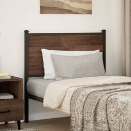 Berkfield Home Headboard Brown Oak 80 cm Engineered Wood & Steel