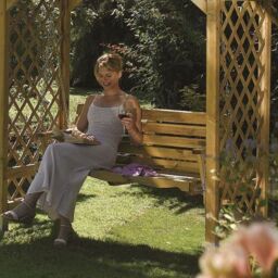 Rowlinsons Dartmouth Swing Seat - L109 x W223.5 x H233 cm in Brown - thumbnail 3