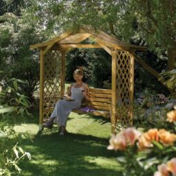 Rowlinsons Dartmouth Swing Seat - L109 x W223.5 x H233 cm in Brown - thumbnail 2