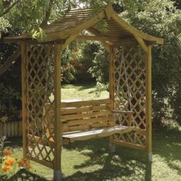 Rowlinsons Dartmouth Swing Seat - L109 x W223.5 x H233 cm in Brown - thumbnail 1
