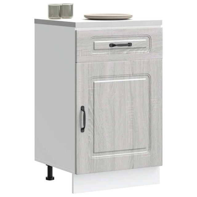 Berkfield Home Kitchen Base Cabinet Kalmar Grey Sonoma Engineered Wood - image 1