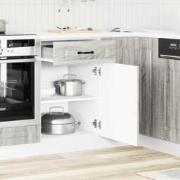 Berkfield Home Kitchen Base Cabinet Kalmar Grey Sonoma Engineered Wood - thumbnail 3