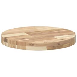 Berkfield Home Table Top Round √ò40x4 cm Solid Wood Acacia in Brown - Size: 40x4 cm - thumbnail 5