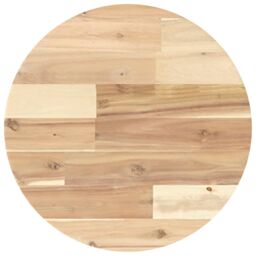 Berkfield Home Table Top Round √ò40x4 cm Solid Wood Acacia in Brown - Size: 40x4 cm - thumbnail 2