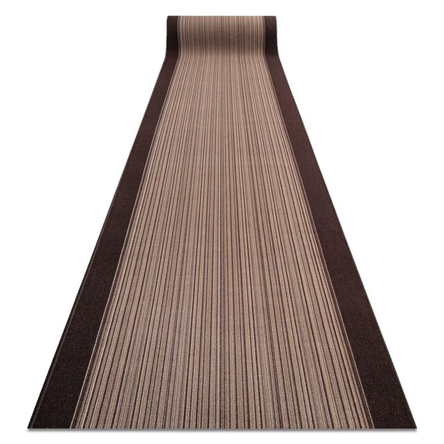 RugsX Anti-Slip Carnaby Runner in Brown - Size: 67 cm x 300 cm