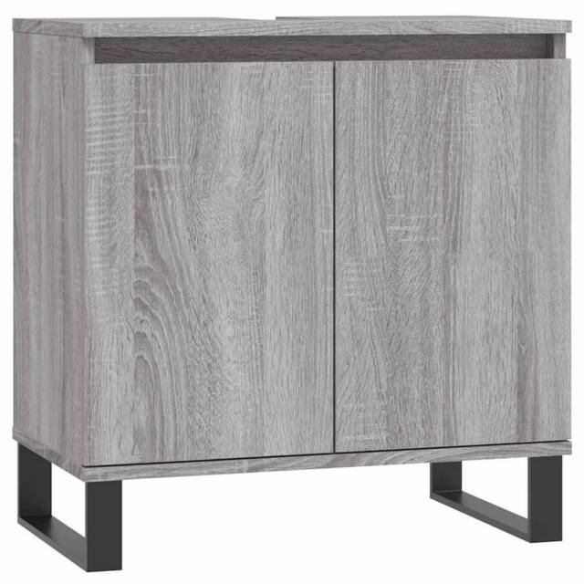 Berkfield Home Bathroom Cabinet Grey Sonoma 58x33x60 cm Engineered Wood - Size: 58 x 33 x 60 cm - image 1