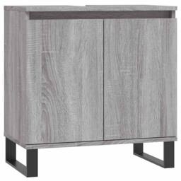Berkfield Home Bathroom Cabinet Grey Sonoma 58x33x60 cm Engineered Wood - Size: 58 x 33 x 60 cm