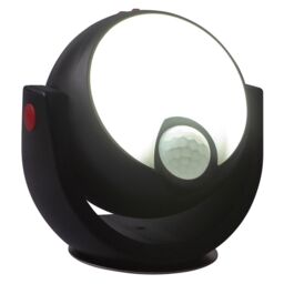 mysmartbuy Battery or USB Powered Motion Sensor Wireless LED 360 Rotating Light - 150 Lumen Indoor Lamp with 20 LEDs & 5m Detection Range in Black