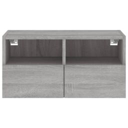 Berkfield Home TV Wall Cabinet Grey Sonoma 60x30x30 cm Engineered Wood - Size: 60 x 30 x 30 cm - thumbnail 8