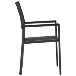 Berkfield Home Durable Garden Chairs 2 pcs Black Plastic Rattan Look - thumbnail 4