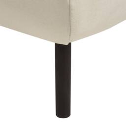 Wyld and Coco Square Ottoman Footstool Light Beige Padded With Black Edging - thumbnail 5